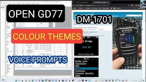 DM-1701- OpenGD77 , Colour Themes & Voice Prompts