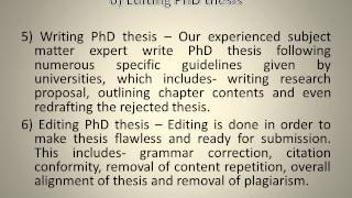 Phd Thesis Writing Services Thesis Clinic