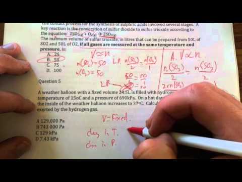 Thumbnail for VCE UNIT 2: Gas questions 4