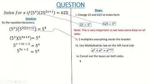 Solution to Equations using Indices|S1EP10|#mathisfun