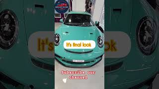 Porsche GT3 RS Orange to Green Color Change Process | Full Supercar Paint Transformation 💚🔥#youtube