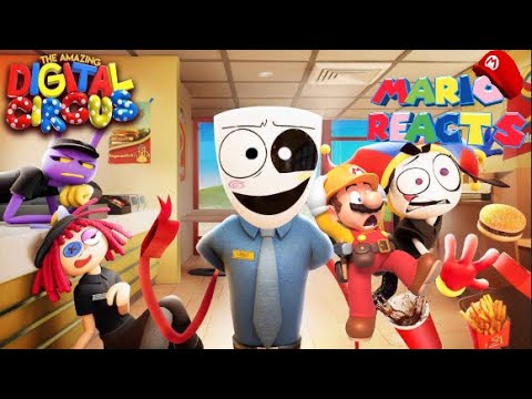 Welcome to Spudsy's | Mario Reacts To THE AMAZING DIGITAL CIRCUS - Ep 4: Fast Food Masquerade