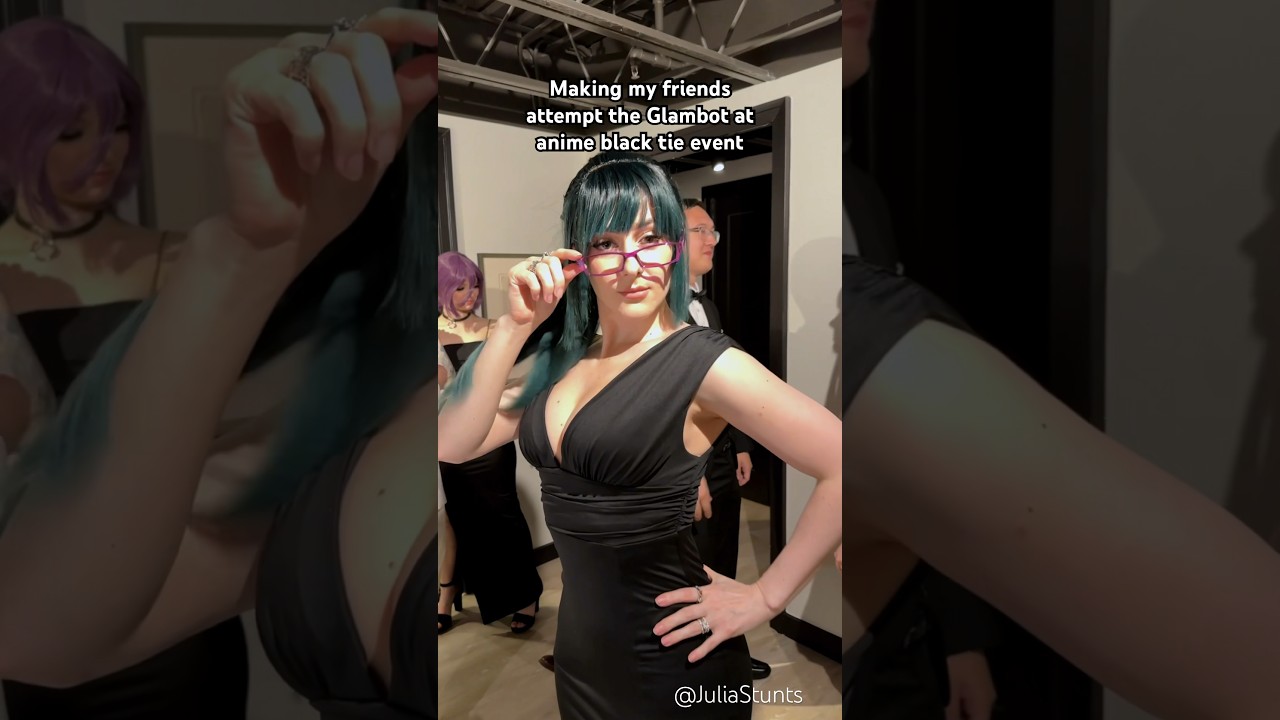 Attempting the #glambot at Anime black tie event  #anime #manga #cosplay