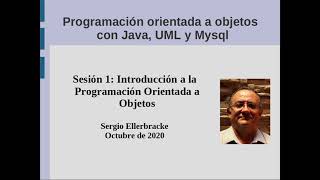 Programación Orientada a Objetos con Java, UML, Swing, JUnit y MySql. Sesión 1