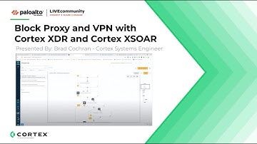 Block Proxy and VPN with Cortex XDR and Cortex XSOAR