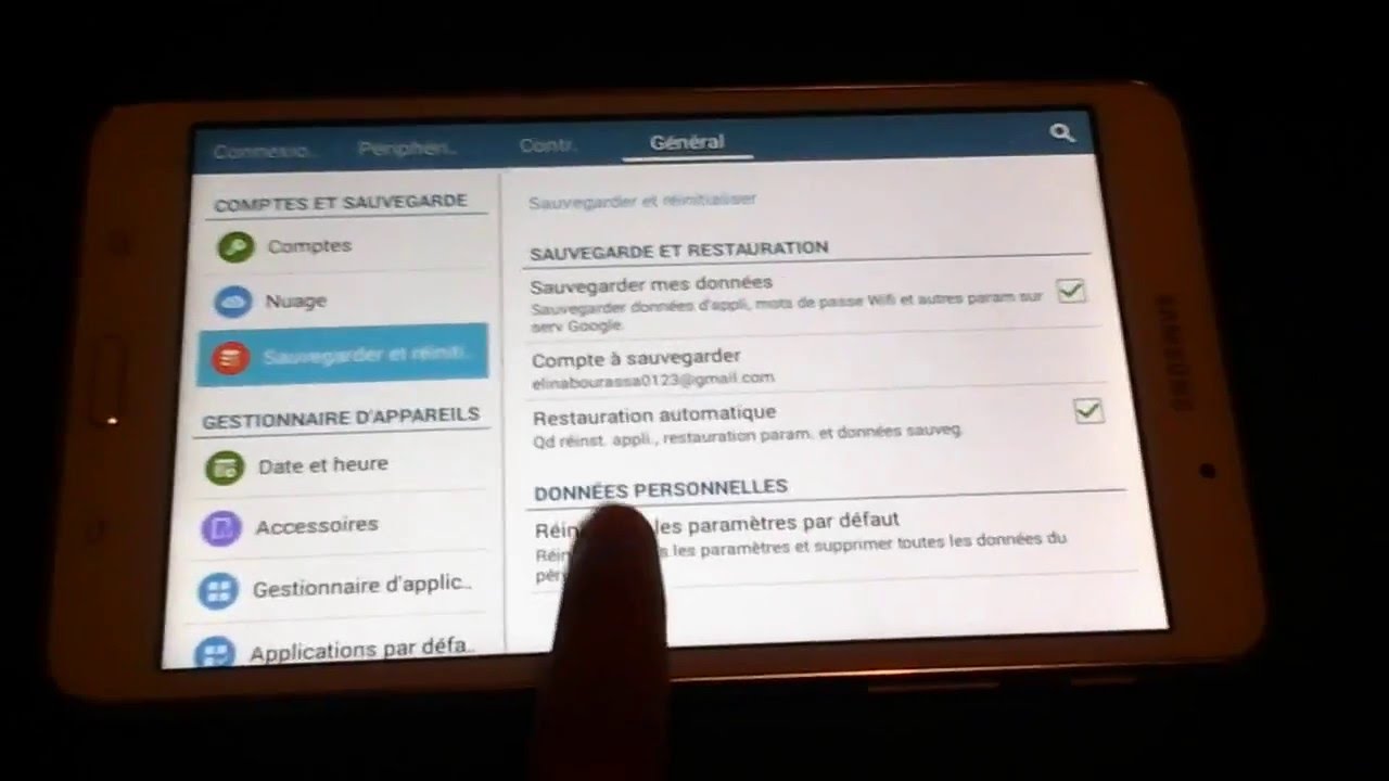 Comment formater une(tablette samsung galaxy tab4) - YouTube