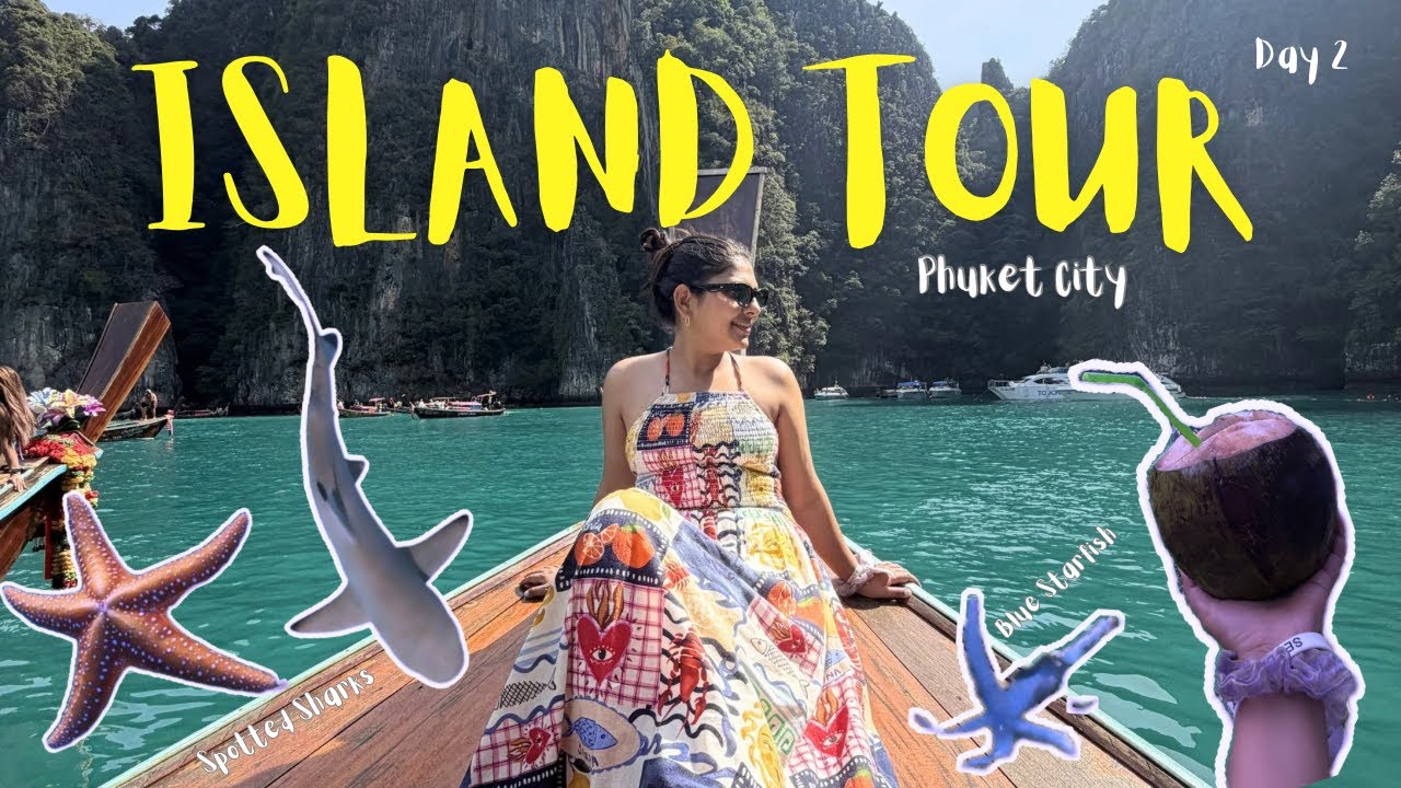 Island Tour in Thailand | Phuket | Spotted Sharks at the Beach😍🦈