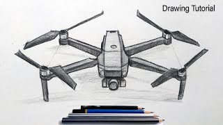 How to Draw Drone Step by Step (Very Easy)