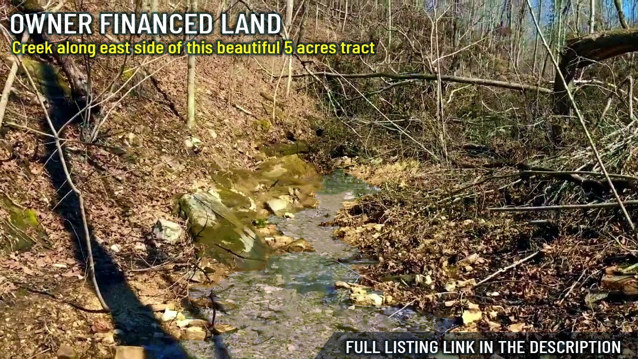 Owner Financed Land! Creek at East Side of Property