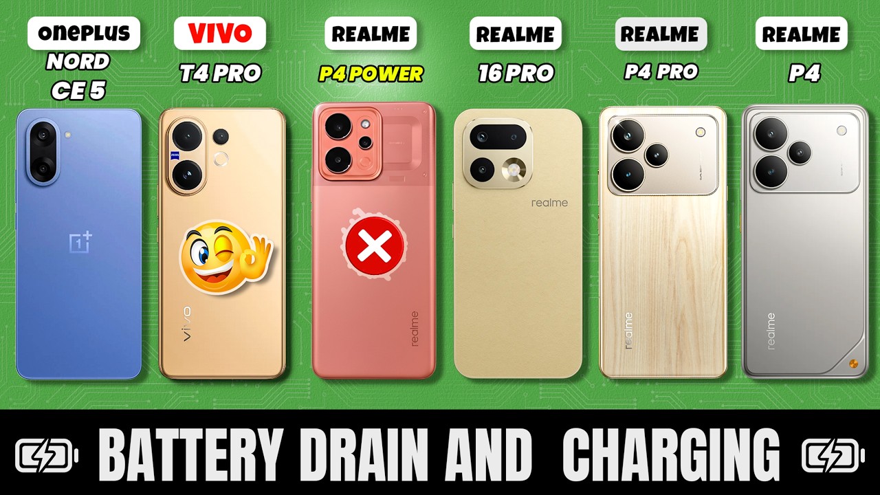 realme P4 Power против realme 16 Pro против OnePlus Nord CE 5 против realme P4 Pro — *Реальный те...