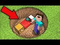 HOW TO SURVIVE 24 HOURS IN A DEEP HOLE IN MINECRAFT ? 100% TROLLING TRAP !