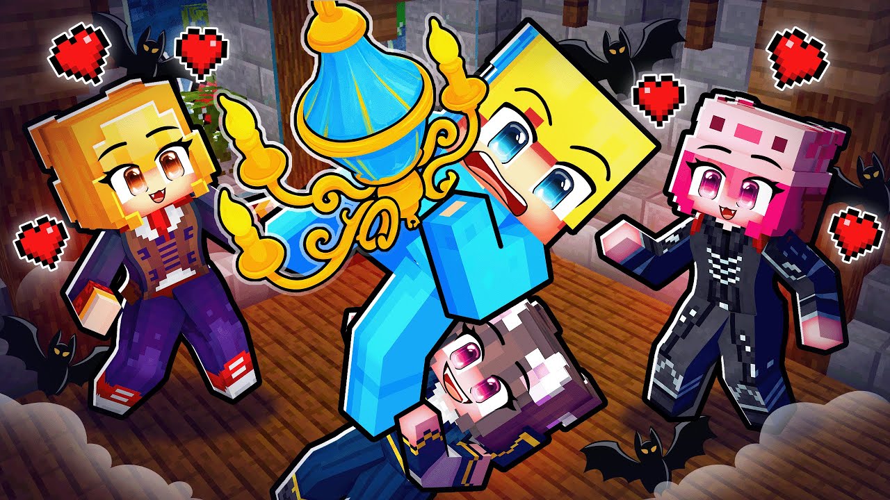 EIN JUNGE in einer MÄDCHEN VAMPIR FAMILIE in Minecraft!
