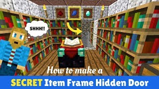 Minecraft Item Frame Secret Door Tutorial! Using an Item Frame as Lever or Button [Java]