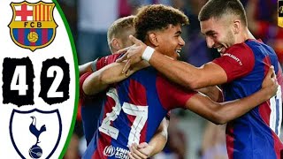 Barcelona VS Tottenham 4-2 Highlight & All Goals। Jonan Gamper Cup 2023
