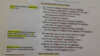 Lectors Training for Dec. 29 '19 Readings - w/ Sis. Helen