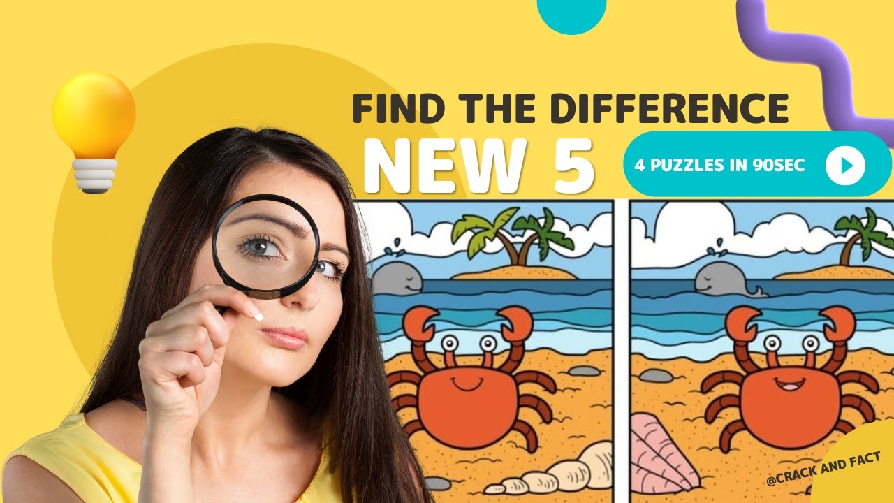 "Spot the Difference Game 🔎 | Can You Find All 5 Differences?" - YouTube