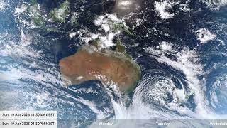 23 Apr 2026, 5 day weather timelapse Australia / New Zealand