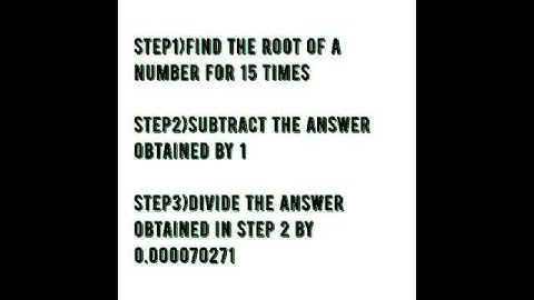 how to calculate logarithm of a number with normal calculator...