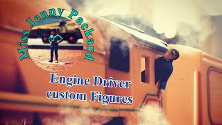 Custom Engine Drivers & Miss Jenny Packard Ho Scale Figures