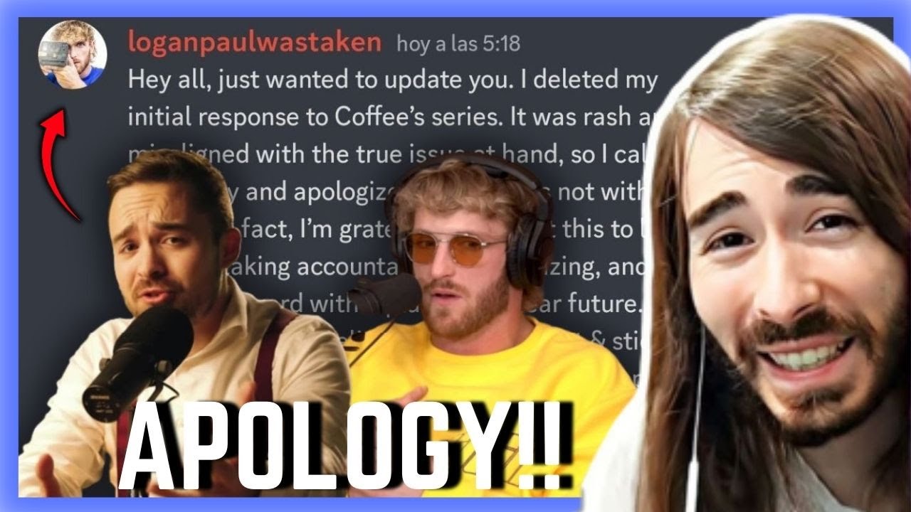 Moistcr1tikal reacts to Logan Paul's Discord Apology to Coffeezilla