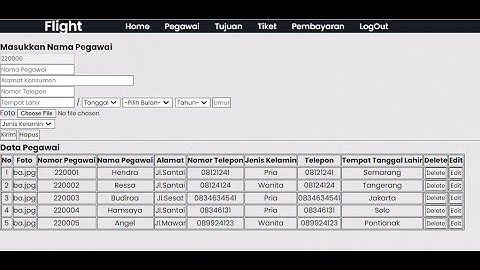 Aplikasi Pemesanan Tiket Pesawat PHP MYSQL #algoritma #coding #php #phpscripts #teknikinformatika