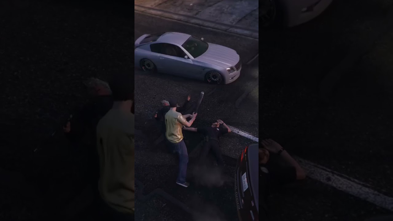 Have you ever seen Two Cops get hit with a Baseball Bat? : GTA V Funny Moments