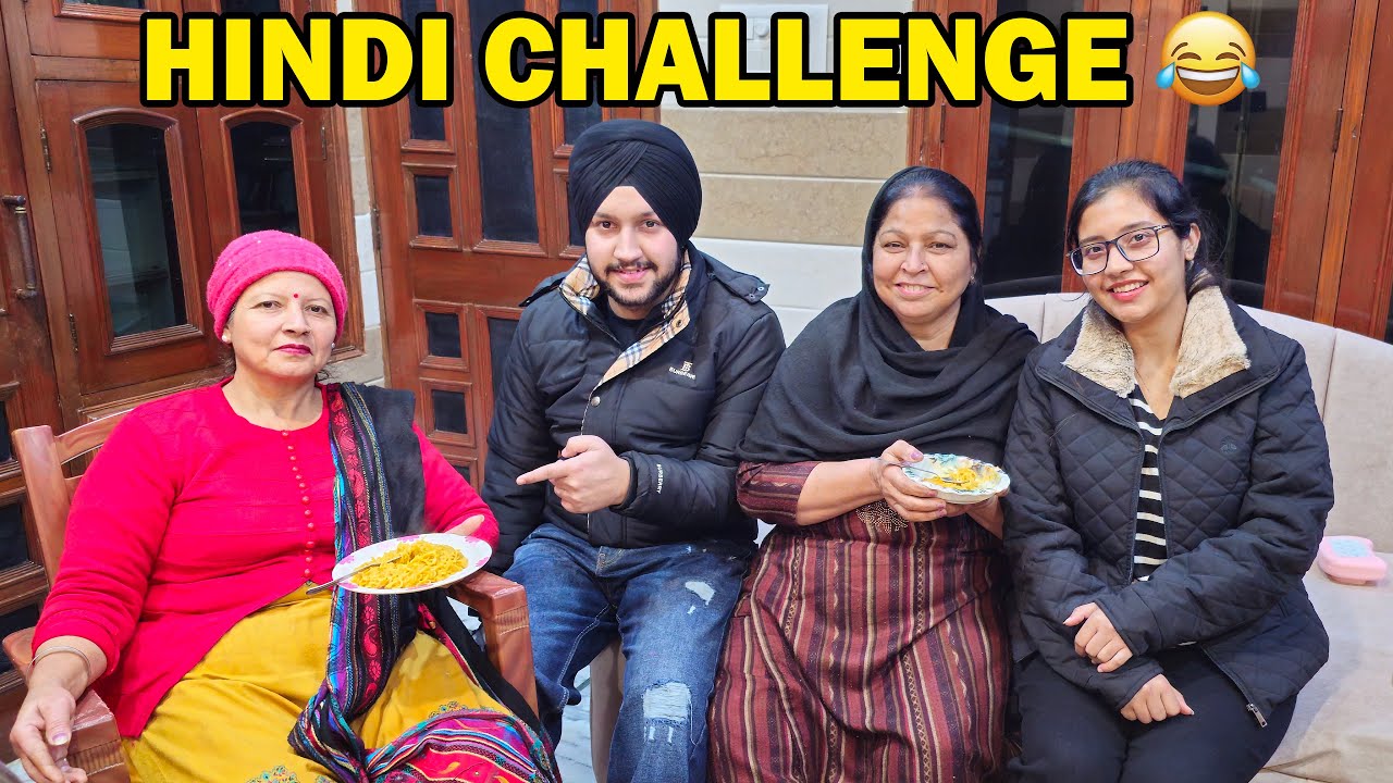 HINDI CHALLENGE FUNNY HOGYA😂| CHEESE MAGGIE BNAAYI MAZA AAGYA😋😀| (VLOG 8)