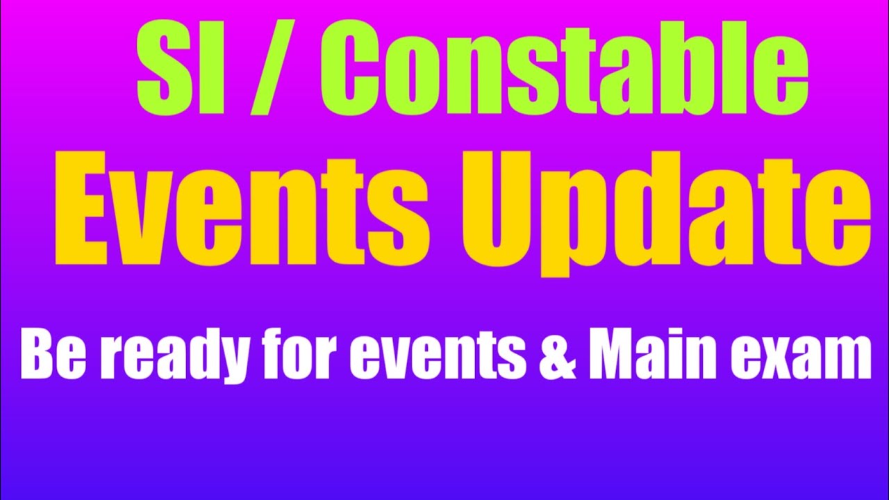 Ap Current Events AP SI / Events Update | PET | PMT | Latest Constable News - YouTube