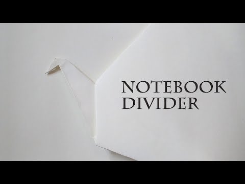 How to Make a Notebook Divider - Swan Style | Partition in Notebook