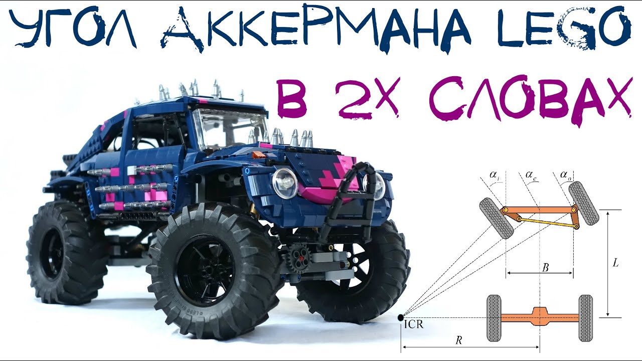 Угол Аккермана в LEGO моделях - YouTube
