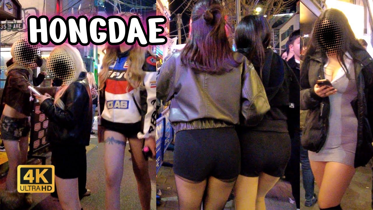 🇰🇷홍대😎[HONGDAE]🔥Walking on the streets at night, a hot place in Seoul ...