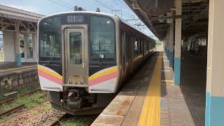 JR東日本E129系100番台A18編成 普通村上行き 新発田発車