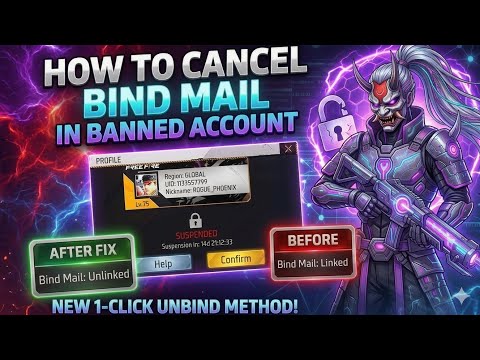 🔥How to Cancel Bind Mail in Banned 🚫 Account Free Fire 😱 Unlink Gmail from Suspended ID 2026 ✅