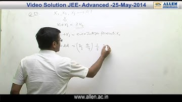 JEE ADVANCED 2014 Video Solutions by ALLEN (Paper 2 - Maths Q 51, 52, 53)