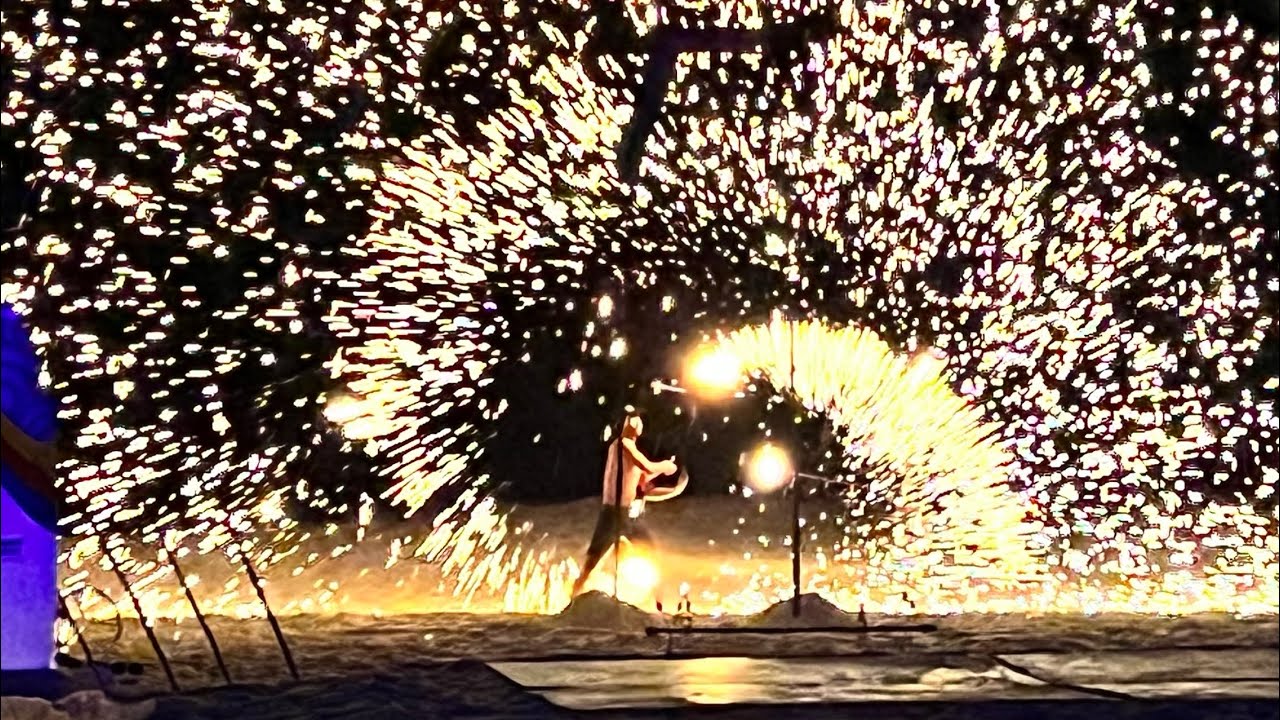 Fire Show Phuket Beach Tann Terrace Karon Beach, Thailand YouTube