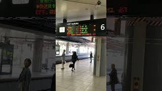 JR新大阪駅 京都線 6番のりば 列車案内板