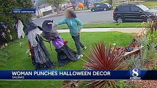 Salinas Homeowners Halloween Decorations Repeatedly Punched By Jogger