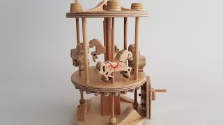 Wooden Carousel DIY pdf plans - Funfair Carousel Toy