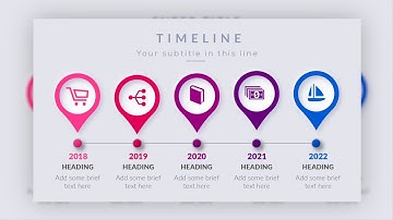 Animated Timeline Presentation Slide Design - Neumorphic Style Infographics - WPS Tutorial