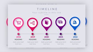 Animated Timeline Presentation Slide Design - Neumorphic Style Infographics - WPS Tutorial screenshot 4