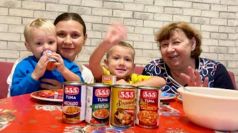 MY FAMILY IS REALLY SHOCKED OF THIS 555 FILIPINO CANNED TUNA! Trying different tastes!
