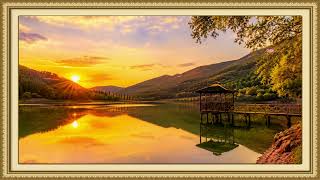 Beautiful Sunset Over Serene Reflections | Ambient Art 4k Displays