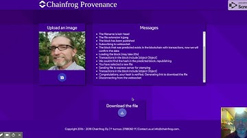 Demo of blockchain digital file provenance system for copyright protection