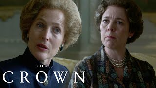 The Crown | The Queen Challenges Margaret Thatcher
