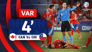Thumbnail for CONMEBOL Copa América | Revisión VAR - Tarjeta Roja | CANADÁ - CHILE | Minuto 4