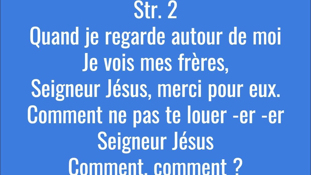 Comment ne pas te louerEmmanuelmet tekst