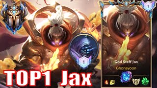 Wild Rift Jax - Top 1 Jax Gameplay | SKIN : GOD STAFF JAX | Rank Challenger