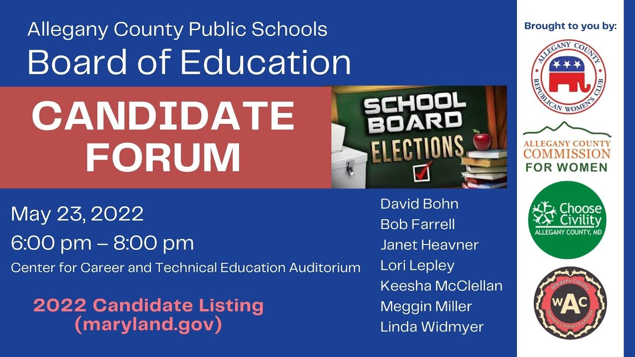 2022 Allegany County Public School's Board Of Education Candidate Forum