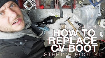 HOW TO replace CV boots. stretch CV boot using a cone. Clio mk2 172, 182 etc CV boot replacement.