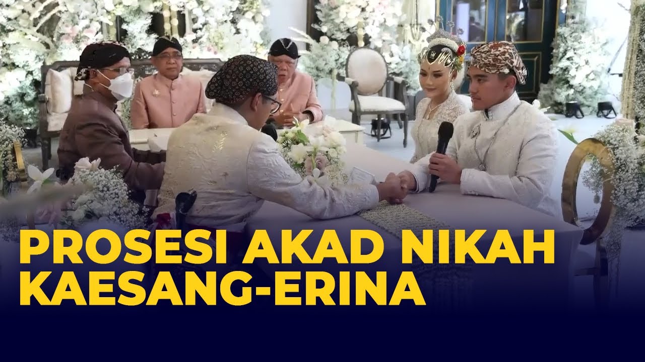 Momen Ijab Kabul Akad Nikah Kaesang dan Erina Gudono, Langsung Cengengesan!